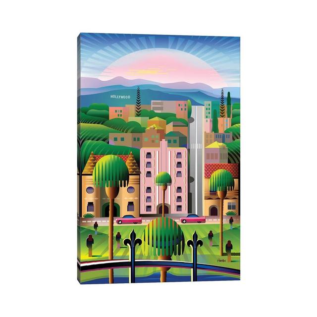 Hollywood by Charles Harker - Wrapped Canvas Print ClassicLiving Size: 30.48cm H x 20.32cm W x 1.91cm D on Productcaster.