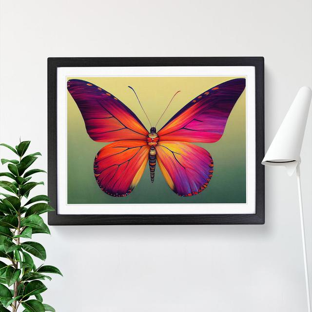 Resplendent Butterfly - Single Picture Frame Painting Brambly Cottage Size: 34cm H x 46cm W x 2cm D, Frame Colour: Black Framed on Productcaster.