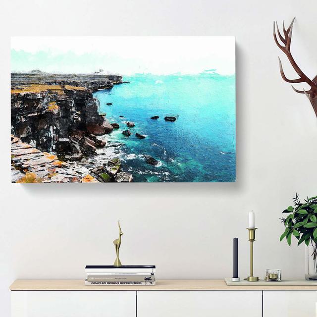 Coastline View - Wrapped Canvas Painting Print East Urban Home Size: 35cm H x 50cm W x 3cm D on Productcaster.