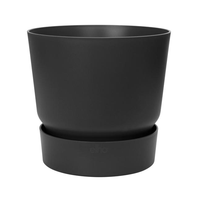 Greenville Plastic Plant Pot Elho Colour: Living Black, Size: 44.1cm H x 47cm W x 47cm D on Productcaster.