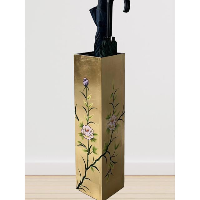 Apollonia Gold Leaf Hand Painted Umbrella Stand Holder Etta Avenue on Productcaster.