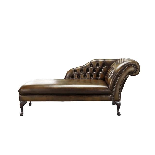 Chesterfield Chaise Lounge Left Hand Antique Oxblood Designer Sofas For You Ltd Upholstery Colour: Antique Tan, Orientation: Right-Arm Chaise on Productcaster.