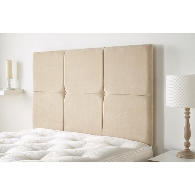 Upholstered Headboard ClassicLiving Size: Double (4'6"), Upholstery: Beige on Productcaster.