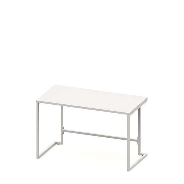 120cm Rectangle Writing Desk 17 Stories Frame Colour: White, Top Colour: White, Size: 75cm H x 160cm W x 60cm D on Productcaster.