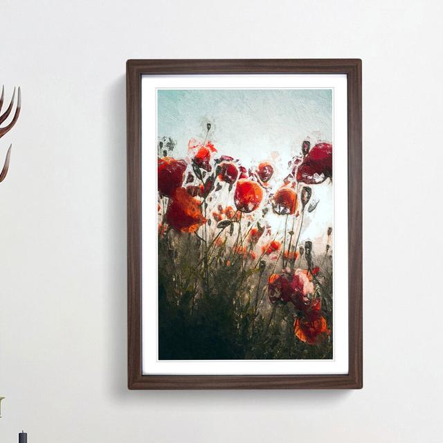 Poppy Flowers in Abstract - Picture Frame Painting Print East Urban Home Frame Option: Walnut Framed, Size: 48cm H x 36cm W x 2cm D on Productcaster.