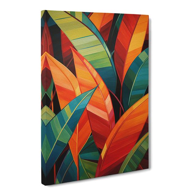 Tropical Leaf Constructivism - Print 17 Stories Size: 50cm H x 35cm W x 3cm D on Productcaster.