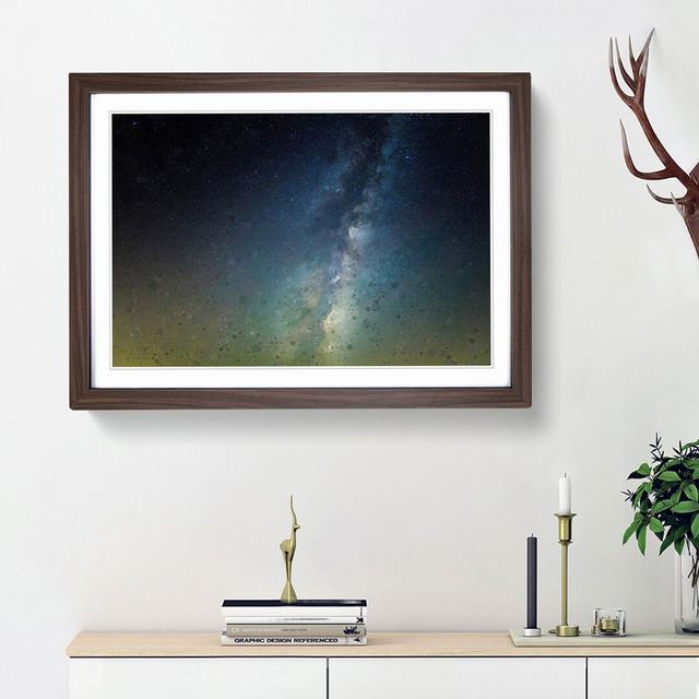 Starry Dream in Abstract - Picture Frame Graphic Art Print East Urban Home Frame Option: Walnut Framed, Size: 62cm H x 87cm W x 2cm D on Productcaster.