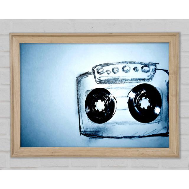 Cassette Tape Drawing - Single Picture Frame Art Prints Rosalind Wheeler Size: 59.7cm H x 84.1cm W x 1.5cm D on Productcaster.