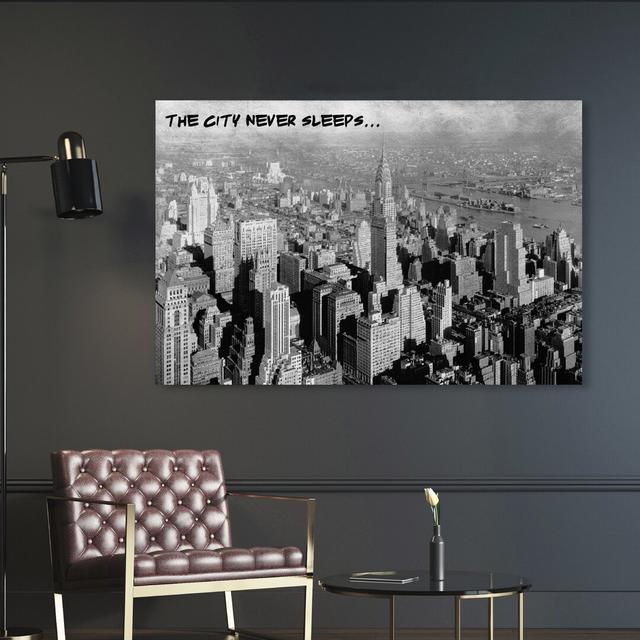 Never Sleeps by Oliver Gal - No Frame Print on Canvas East Urban Home Size: 50.8 cm H x 76.2 cm W on Productcaster.