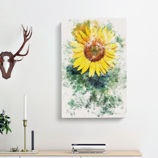 The Sunflower - Wrapped Canvas Graphic Art Print East Urban Home Size: 50cm H x 35cm W x 3cm D on Productcaster.