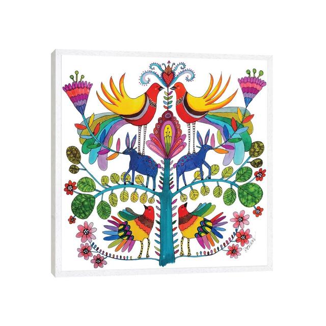 Otomi Love by Sylvie Demers - Painting Print on Canvas Ebern Designs Format: Wrapped Canvas, Size: 66.04cm H x 66.04cm W x 3.81cm D on Productcaster.