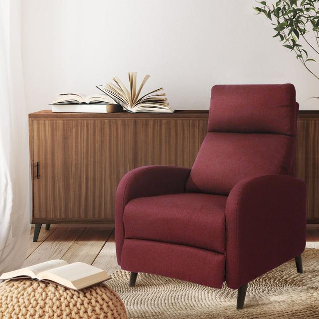 Oakdene 72cm Wide Standard Recliner Recliner George Oliver Upholstery Colour: Red on Productcaster.