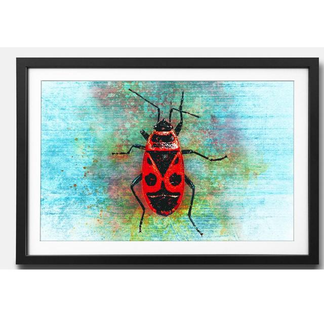 Streetart Firebug - Single Picture Frame Print Ebern Designs Size: 44cm H x 64cm W x 2.2cm D on Productcaster.