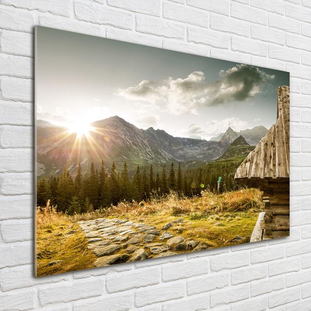 House In The Mountains - Unframed Art Prints on Glass Union Rustic on Productcaster.