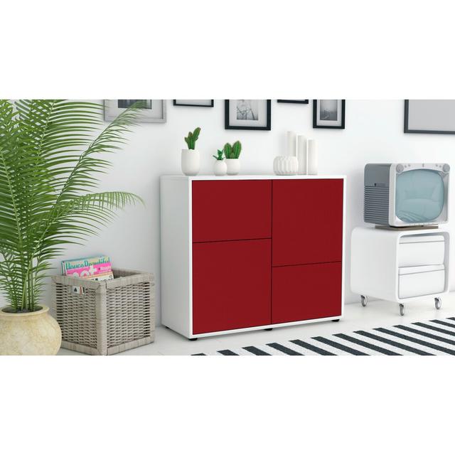 Ramona Sideboard Latitude Run Body and front colour: White/Red on Productcaster.