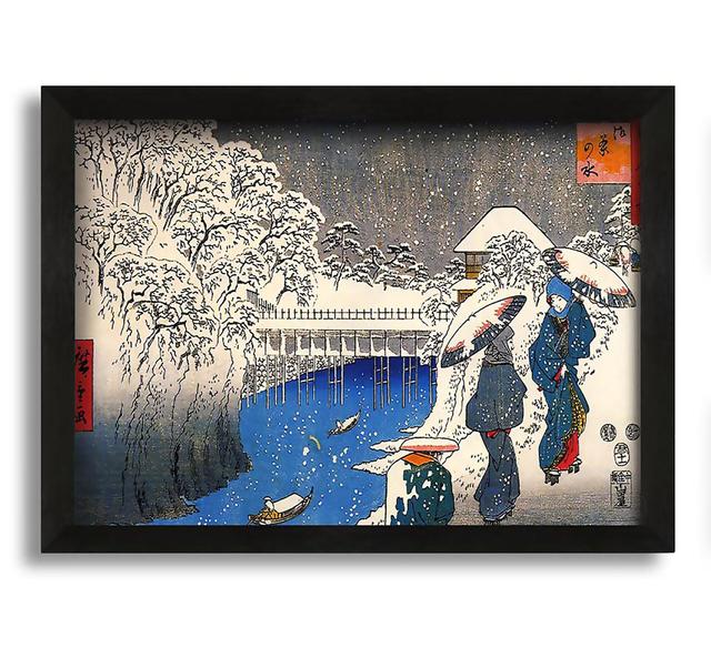 Hiroshige Two Ladies Conversing in The Snow by Hiroshige - Picture Frame Graphic Art on Canvas ClassicLiving Size: 21Cm H x 30Cm W x 10Cm D on Productcaster.