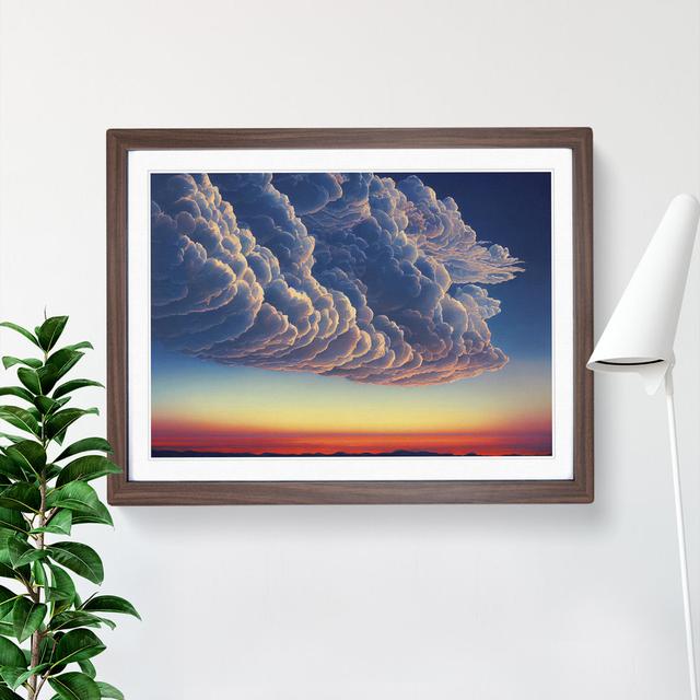 The Clouds at Sunset Vol.1 - Picture Frame Graphic Art Marlow Home Co. Size: 25cm H x 34cm W x 2cm D, Format: Walnut Framed on Productcaster.