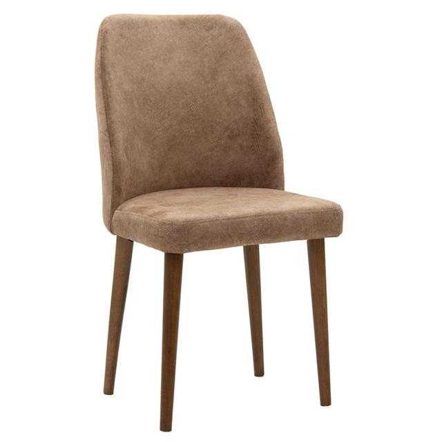 Hollee Upholstered Dining Chair 17 Stories Upholstery Colour: Brown on Productcaster.