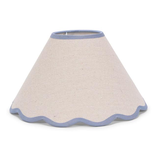 Florie Fabric - Linen Tapered Lamp Shade ( Clip On ) Heritage Hues Size: 22cm H x 41cm W x 41cm D, Colour: Cream/Blue on Productcaster.