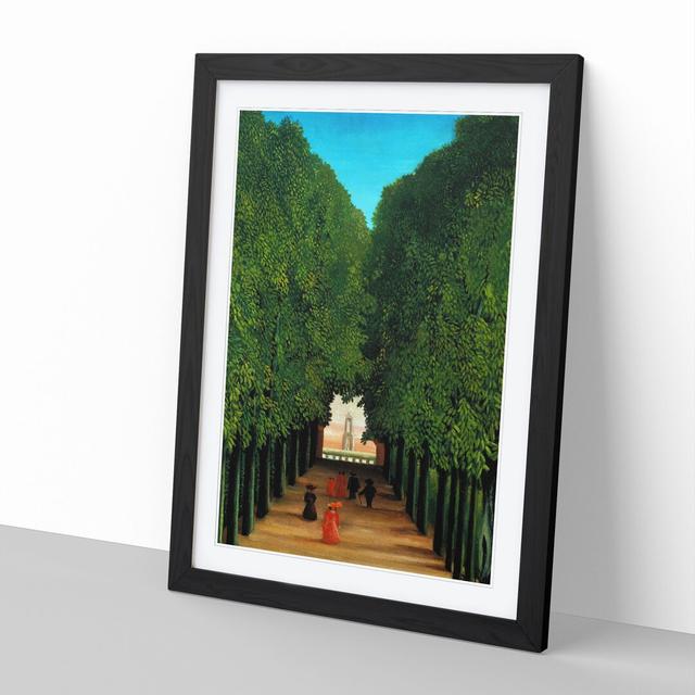 The Avenue in the Park by Henri Rousseau - Picture Frame Painting East Urban Home Size: 48cm H x 36cm W x 2cm D, Frame Option: Black on Productcaster.