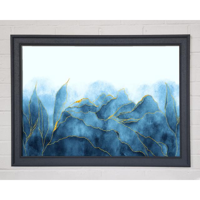 Blue Mists Of Gold Leaf - Single Picture Frame Art Prints Canora Grey Size: 84.1cm H x 118.9cm W x 1.5cm D on Productcaster.