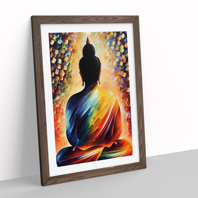 Rear of the Buddha - Picture Frame Painting Latitude Vive Frame Colour: Walnut Framed, Size: 64cm H x 46cm W x 2cm D on Productcaster.