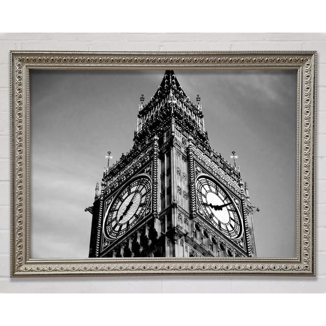 London Big Ben Close-up B N W - Single Picture Frame Art Prints Bright Star Size: 29.7cm H x 42cm W x 3cm D on Productcaster.