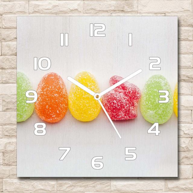 Ilgars Jelly Beans Silent Wall Clock East Urban Home Colour: White/Yellow/Green on Productcaster.