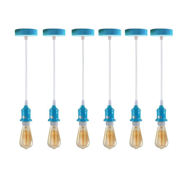 Ivelin 6 - Light Single Pendant (Set of 6) 17 Stories Finish: Blue on Productcaster.