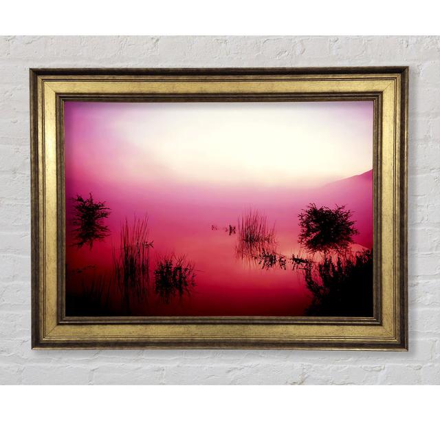 Pink Misty Lake - Single Picture Frame Art Prints Bright Star Size: 21cm H x 42cm W x 8cm D on Productcaster.