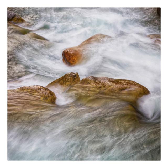 The Cold Mountain Stream by Paul Schlueter - Wrapped Canvas Graphic Art Ebern Designs Format: 330g/m² recycled canvas, Size: 40cm H x 40cm W on Productcaster.