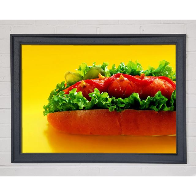 Hot Dog with Everything - Single Picture Frame Art Prints Ebern Designs Size: 29.7cm H x 42cm W on Productcaster.