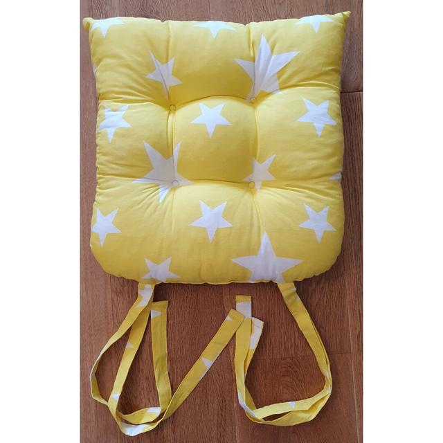 Stars Seat Cushion 17 Stories Colour: Yellow on Productcaster.