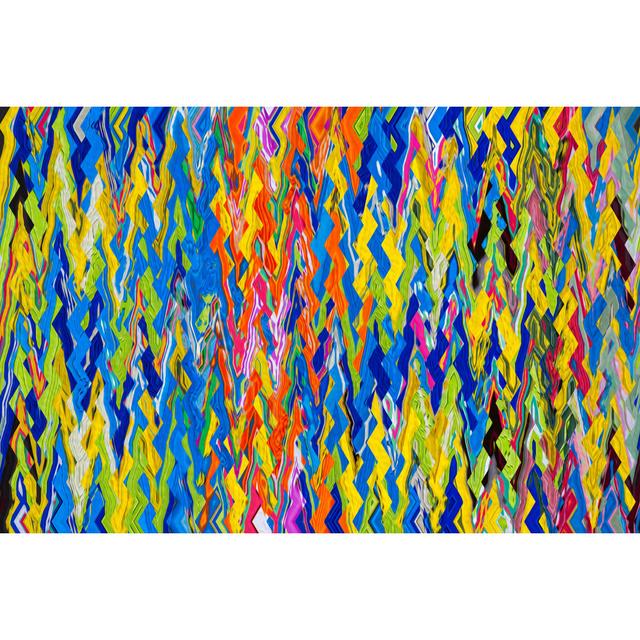 Abstract Design Colorful Chevron - Wrapped Canvas Graphic Art Metro Lane Size: 20cm H x 30cm W x 1.8cm D on Productcaster.