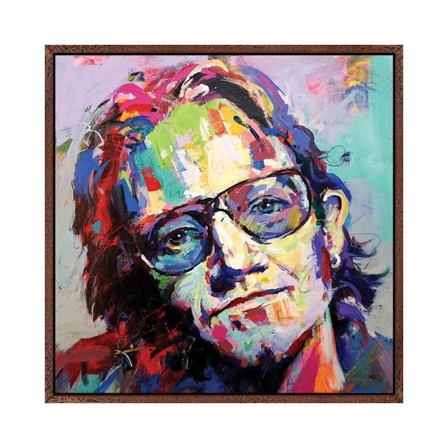 Bono by Jos Coufreur - Painting on Canvas George Oliver Size: 66.04cm H x 66.04cm W x 3.81cm D, Format: Classic Brown Wood Framed on Productcaster.