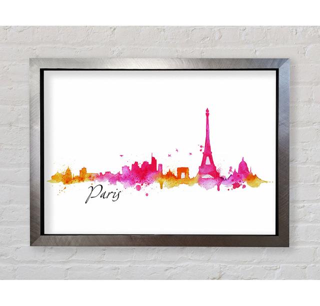 Eiffel Tower France 3 Ophelia & Co. Size: 100cm H x 141.4cm W x 3.4cm D, Format: Silver Framed Paper on Productcaster.