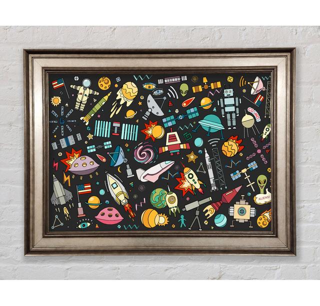 Spaceships And UFOS - Single Picture Frame Art Prints Bright Star Size: 84.1cm H x 142.2cm W x 8cm D on Productcaster.