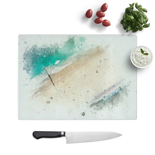 Tempered Glass Bournemouth Beach Chopping Board East Urban Home Size: 39 cm W x 28.5 cm L on Productcaster.