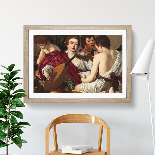 Music by Caravaggio - Picture Frame Painting East Urban Home Frame Option: Oak Framed, Size: 48cm H x 65cm W x 2cm D on Productcaster.