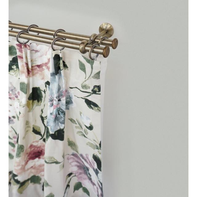 Jenice Curtain Double Pole and Hardware Set Symple Stuff Finish: Antique Brass, Size: 5cm H x 300cm W x 10cm D on Productcaster.