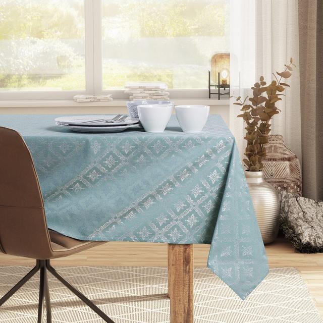 Fluellen Tablecloth Marlow Home Co. Colour: Mint, Size: 150cm W x 220cm L on Productcaster.