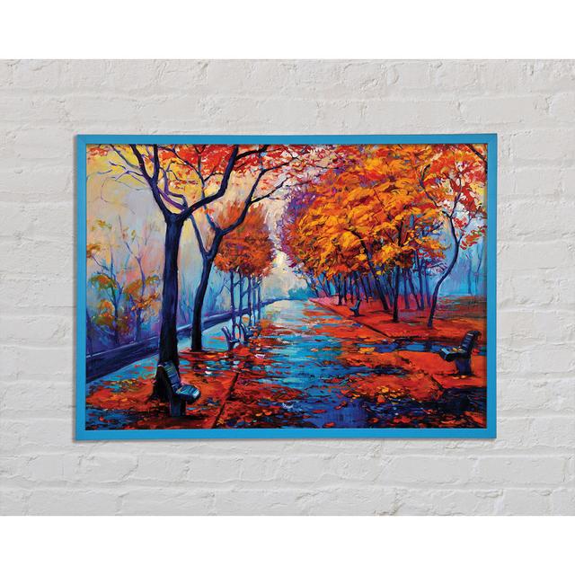 Autumn Blues 1 - Print Ophelia & Co. Size: 29.7cm H x 42cm W x 2cm D, Format: Blue Framed Paper on Productcaster.