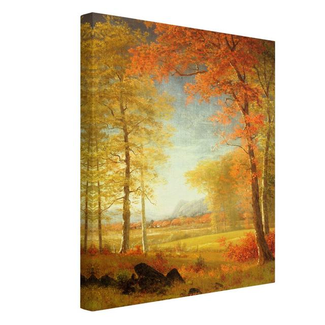 Albert Bierstadt - Autumn in Oneida County, New York - Wrapped Canvas Painting Union Rustic on Productcaster.