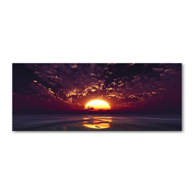 Leinwanddruck - Wandkunst - Drucke auf Leinwand - 125X50 Bildmotiv: Sonnenuntergang Haus am Meer on Productcaster.