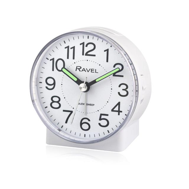 Round Beep Alarm Clock Ravel Colour: White on Productcaster.