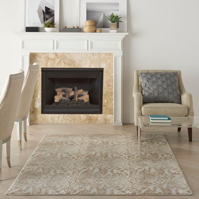 Power Loom Beige Rug Rugs Direct Rug Size: Runner 69cm x 221cm on Productcaster.