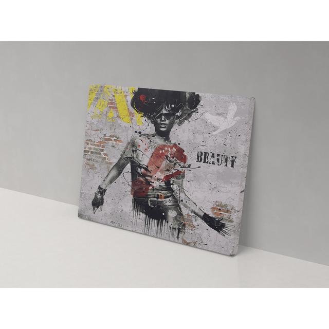 Beauty Graffiti - Wrapped Canvas Graphic Art ClassicLiving Size: 52cm H x 82cm W x 4cm D on Productcaster.