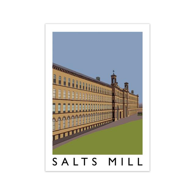 Salts Mill by Richard O'Neill - Graphic Art Print on Paper 17 Stories Size: 29.7cm H x 21cm W x 3cm D, Format: Unframed on Productcaster.