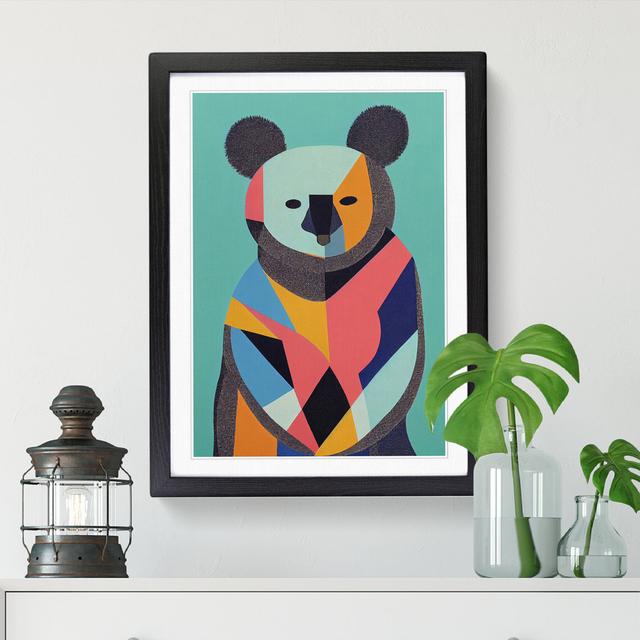 Ancelmo Koala Bear Abstract - Picture Frame Print Alpen Home Frame Option: Black, Size: 34cm H x 2cm W x 3cm D on Productcaster.