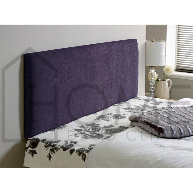 Upholstered Headboard Home deco centre Colour: Purple, Upholstery: Chenille, Size: Kingsize (5') on Productcaster.